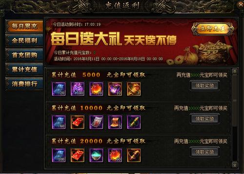 封天诀单日累充介绍-封天诀单日累充详细